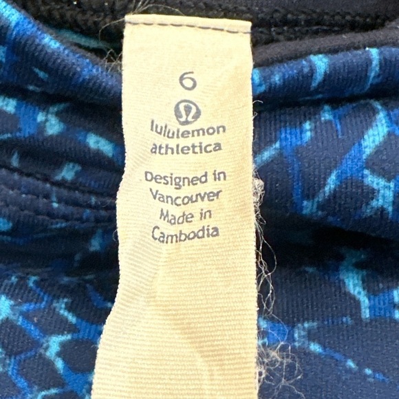 Lululemon Full Length Blue Size 6 Excellent Condition - Picture 3 of 4